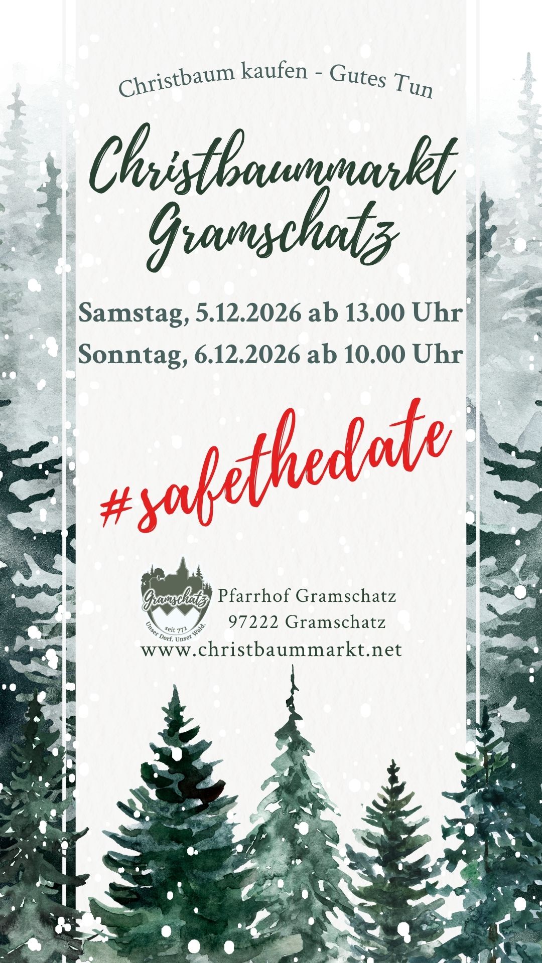 Christbaummarkt in Gramschatz Christbaummarkt 2026
